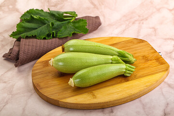 Green young small baby zucchini
