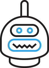Robot Head Avatar Illustration