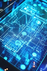 Medical Science and Technology Background, vertical