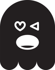 In Love Ghost Emoticon
