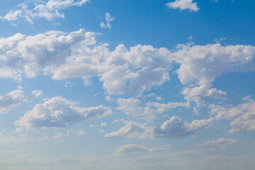 Blue sky with cloudy at sunny day ,Blue Sky Background with White Clouds,vast blue sky,little puffy clouds,copy space.