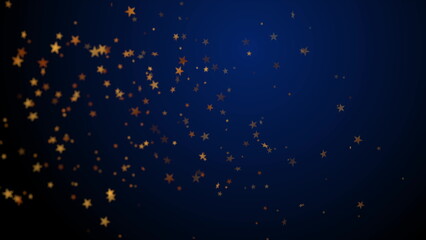 Dark blue abstract background with golden stars