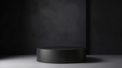 Minimalist Black Studio Background for Product Display