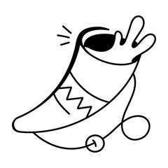 A sketchy icon of ancient horn 

