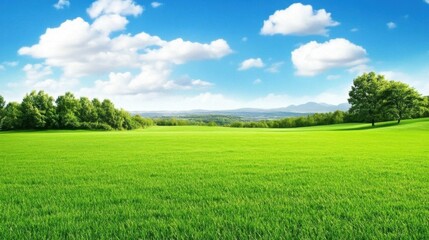 Obraz premium Verdant Meadows: A Tranquil Natural Landscape