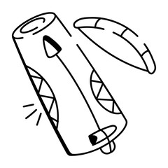 Apache fiddle icon in doodle style    © Vectors Market