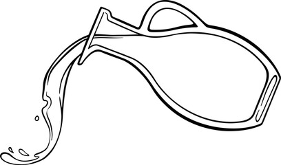 Vector illustration of glass bottle of olive oilю