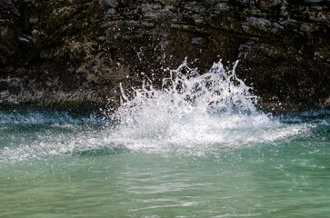 water splash in the river