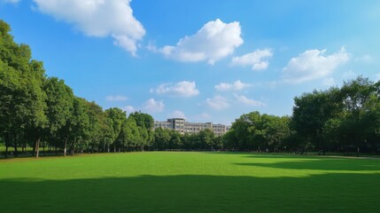 Obraz premium Verdant Meadows: A Tranquil Natural Landscape