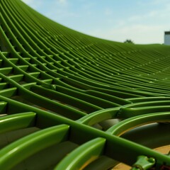 Obraz premium Vibrant Green Banana Bunch: Fresh Tropical Fruit for Healthy Eating and Decor