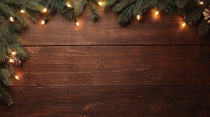 Create a cozy christmas background wallpaper with rustic charm