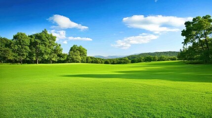 Obraz premium Verdant Meadows: A Tranquil Natural Landscape