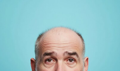 A bald man with a bald spot on his head