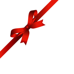 Elegant Christmas Red Ribbon Border