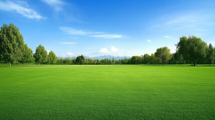 Obraz premium Verdant Meadows: A Tranquil Natural Landscape