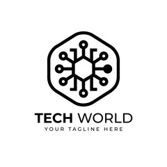 Flat artificial intelligence logo