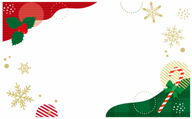 クリスマスの背景イラストフレーム