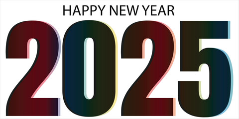 Happy New Year 2025  Vector illustration