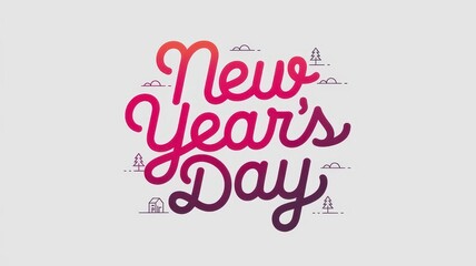 Obraz premium New year's day written wallpaper template background New years day isolated background celebration