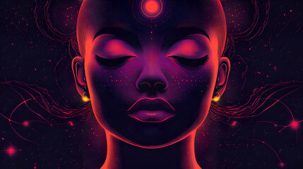 Ethereal Abstract Wallpaper for Meditation and Inner Peace with Vibrant Colors and Surreal Imagery