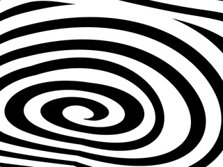 Naklejka premium Black and white abstract ellipse background. Hypnosis pattern.