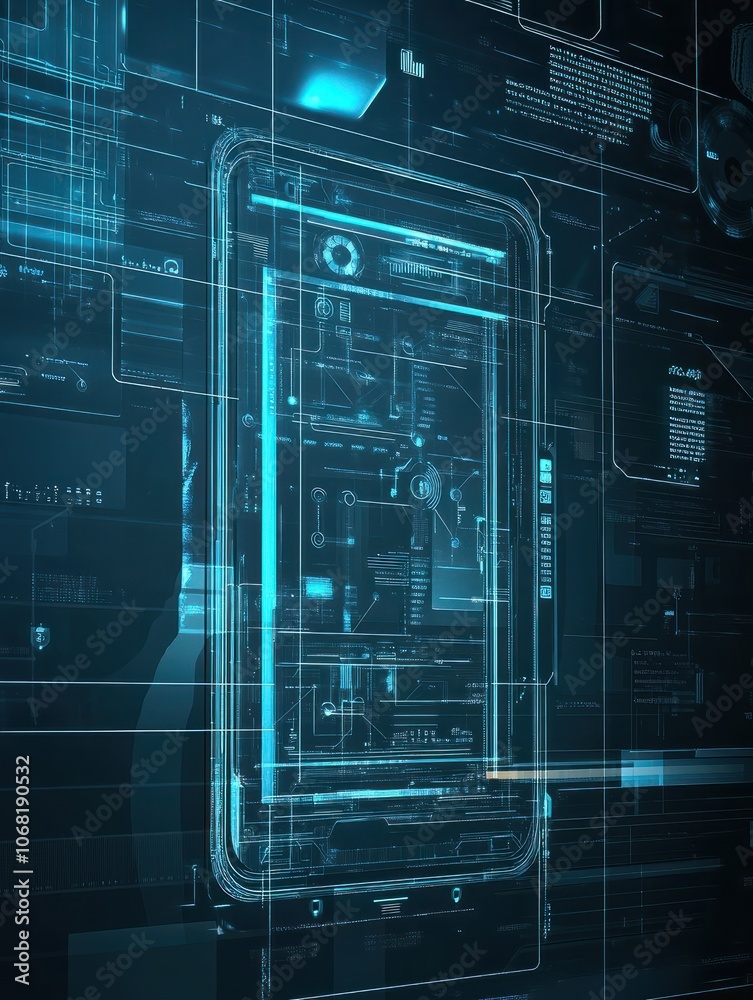 Poster ux graphic designer planning application process development prototype wireframe for web smart phone