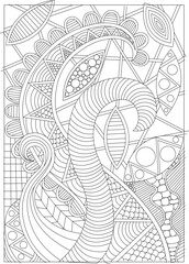 Nature-Inspired Vector Pattern: Intricate Organic Shapes for Creative Coloring and Art