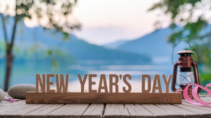 Obraz premium New year's day written wallpaper template background New years day isolated background celebration