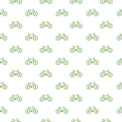 Ecology Electro Power Bicycle Silhouette Icon pattern seamless isolated on white background