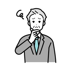 Illustration of a male businessperson in trouble.
