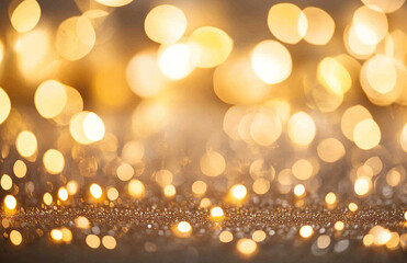 golden bokeh lights background Generating AI