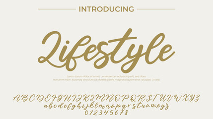 Lifestyle Font Stylish brush painted an uppercase vector letters, alphabet, typeface