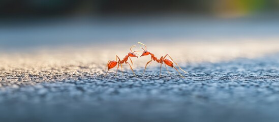 Two Ants Facing Each Other