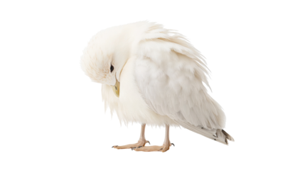 Explore the captivating beauty of a white bird standing in contemplation