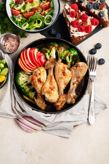 Healthy meal, keto diet, diet lunch concept.