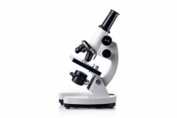 Modern microscope isolated on white. Medical equipment