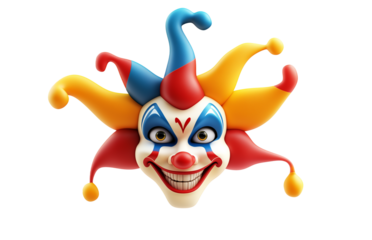clown hat with hat Multicolored harlequin, jester hat with bells, PNG, transparent
