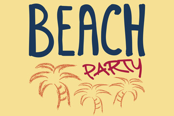 Beach Party celebration holiday t shirt design 