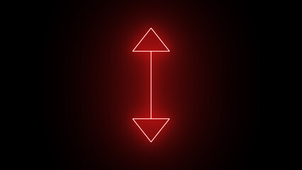 Neon Two side arrow icon. Directional Signs and Cursor Symbols with Semi-Circular and Flat Design Elements for Digital Apps and Business Concepts in Bold, Thin, and Horizontal Styles