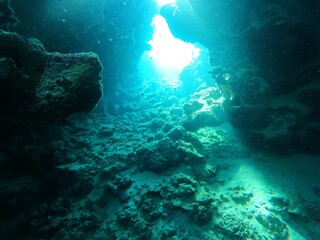 Underwater cave