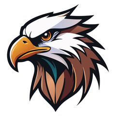Naklejka premium Illustration of a majestic eagle head