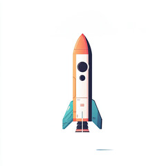 Rocket Isolated On Transparent Background, Generative AI