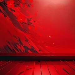 다양한 빨간색 패턴의 배경 이미지 (Background image with various red patterns)