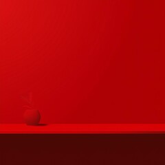 다양한 빨간색 패턴의 배경 이미지 (Background image with various red patterns)