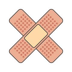 Adhesive bandages Icon Illustration
