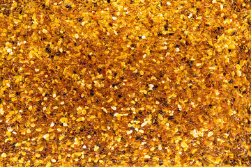 A scattering of small processed amber stones.