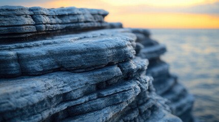 Layered rock sediment geological history