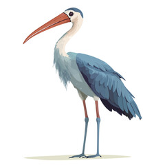 Obraz premium Pelican bird isolated on white background. Hand drawn vector illustration. 