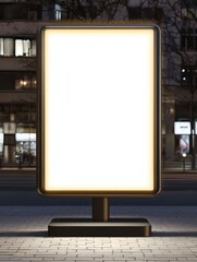 Empty advertising billboard frame Isolated on transparent background