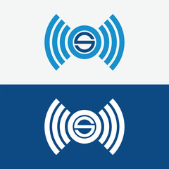 Letter S Signal Logo, suitable for any business related to Signal, Wifi, Sound or other with S initials.

